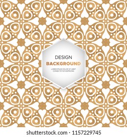 luxury ornamental mandala design background in gold color