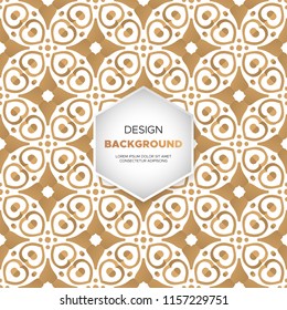luxury ornamental mandala design background in gold color