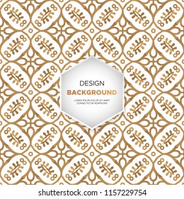 luxury ornamental mandala design background in gold color