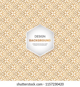 luxury ornamental mandala design background in gold color