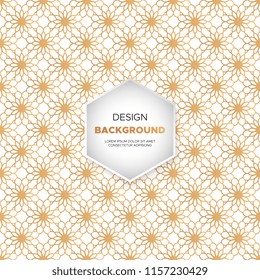 luxury ornamental mandala design background in gold color