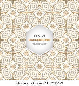 luxury ornamental mandala design background in gold color