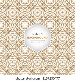 luxury ornamental mandala design background in gold color
