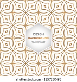 luxury ornamental mandala design background in gold color