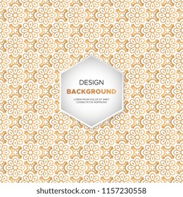 luxury ornamental mandala design background in gold color