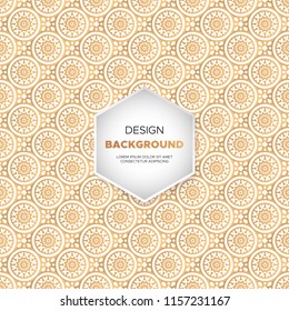luxury ornamental mandala design background in gold color