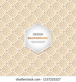 luxury ornamental mandala design background in gold color