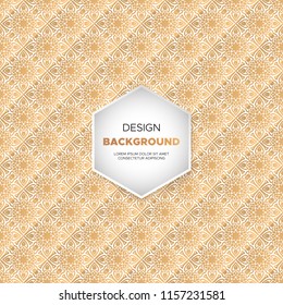luxury ornamental mandala design background in gold color