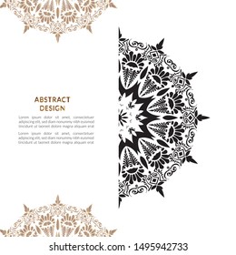 luxury ornamental mandala design background in gold color - Vector