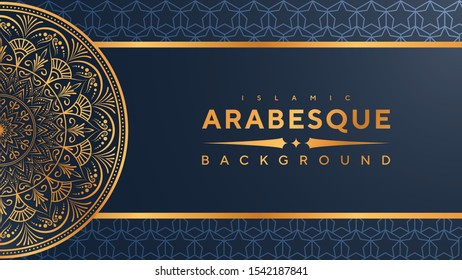 luxury ornamental mandala design background in gold color
