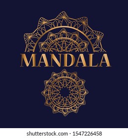luxury ornamental mandala design background in gold color. ornament elegant invitation wedding card , invite , backdrop cover banner illustration vector design