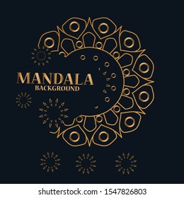 luxury ornamental mandala design background in gold color. ornament elegant invitation wedding card , invite , backdrop cover banner illustration vector design