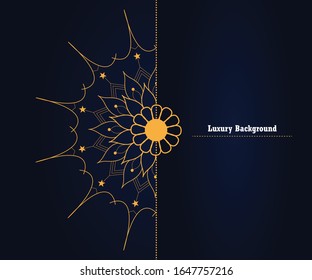 luxury ornamental mandala design background in gold color