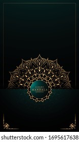 
Luxury ornamental mandala design background  with golden 
arabesque pattern arabic islamic east style.