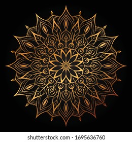 
Luxury ornamental mandala design background  with golden 
arabesque pattern arabic islamic east style.  ornament elegant
 invitation wedding card , invite , backdrop cover banner illustration 