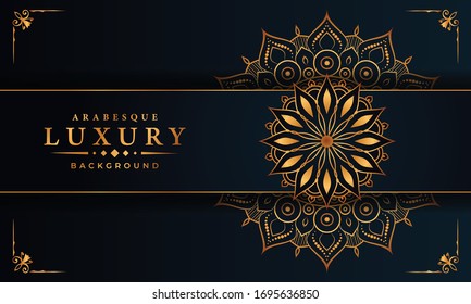 
Luxury ornamental mandala design background  with golden 
arabesque pattern arabic islamic east style.  ornament elegant
 invitation wedding card , invite , backdrop cover banner illustration 