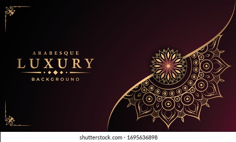 
Luxury ornamental mandala design background  with golden 
arabesque pattern arabic islamic east style.  ornament elegant
 invitation wedding card , invite , backdrop cover banner illustration 