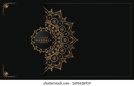 
Luxury ornamental mandala design background  with golden 
arabesque pattern arabic islamic east style.  ornament elegant
 invitation wedding card , invite , backdrop cover banner illustration 