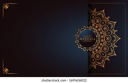 
Luxury ornamental mandala design background  with golden 
arabesque pattern arabic islamic east style.  ornament elegant
 invitation wedding card , invite , backdrop cover banner illustration 