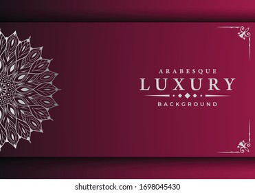 Luxury ornamental mandala design background  with 
arabesque pattern arabic islamic east style.  ornament elegant
 invitation wedding card , invite , backdrop cover banner illustration 