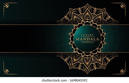 Luxury ornamental mandala design background  with 
arabesque pattern arabic islamic east style.  ornament elegant
 invitation wedding card , invite , backdrop cover banner illustration 