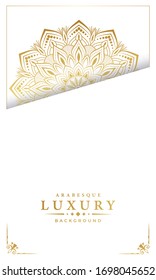 Luxury ornamental mandala design background  with 
arabesque pattern arabic islamic east style.  ornament elegant
 invitation wedding card , invite , backdrop cover banner illustration 