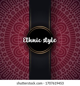 Luxury ornamental mandala design background. white color artwork in maroon color background. ornament elegant invitation wedding card , invite , backdrop cover banner illustration vector design.