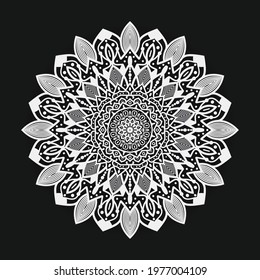 luxury ornamental mandala design background, arabesque pattern arabic islamic east style for Wedding card, Colorful intricate mandala with  incorporating different