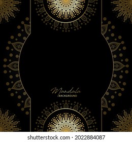 luxury ornamental mandala design background gold color vector