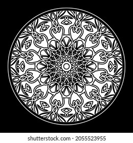 luxury ornamental mandala design background in gold color