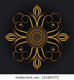 Luxury ornamental mandala design background Free Vector