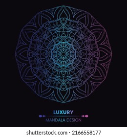 Luxury ornamental mandala design background in multicolor