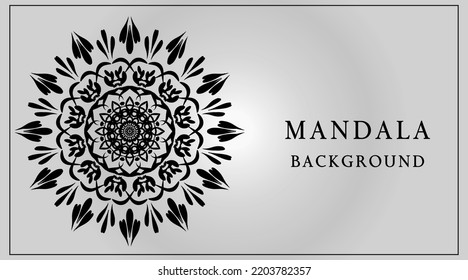 Luxury ornamental mandala design background in black and white