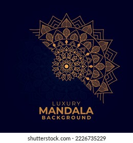 Luxury Ornamental Mandala Design Background, Golden color Luxury Ornamental Mandala