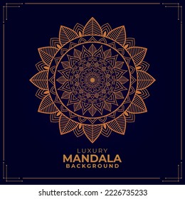 Luxury Ornamental Mandala Design Background, Golden color Luxury Ornamental Mandala