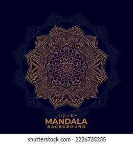 Luxury Ornamental Mandala Design Background, Golden color Luxury Ornamental Mandala