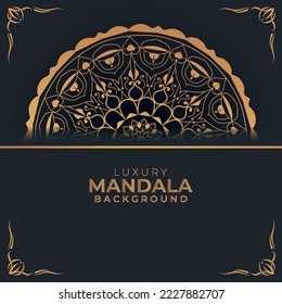 Luxury Ornamental Mandala Design Background, Golden color Luxury Ornamental Mandala