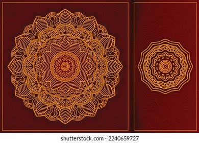 luxury ornamental mandala design background with gold.