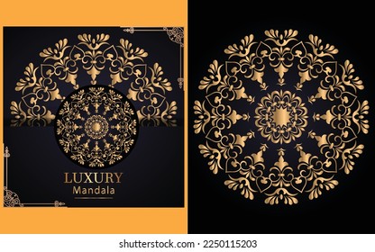 luxury ornamental mandala design background in gold color for yourself  