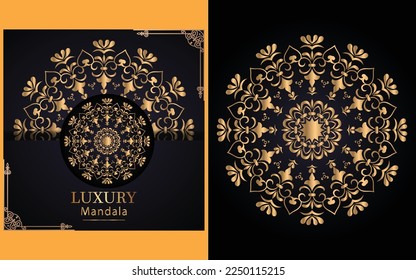 luxury ornamental mandala design background in gold color for yourself  