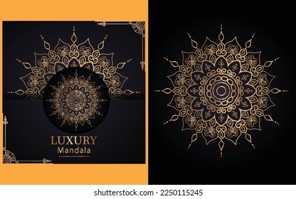 luxury ornamental mandala design background in gold color for yourself  