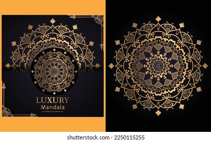 luxury ornamental mandala design background in gold color for yourself  