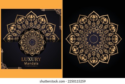 luxury ornamental mandala design background in gold color for yourself  