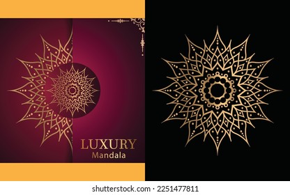 luxury ornamental mandala design background in gold color for yourself  
