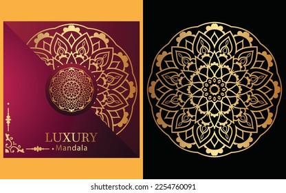 luxury ornamental mandala design background in gold color for yourself  