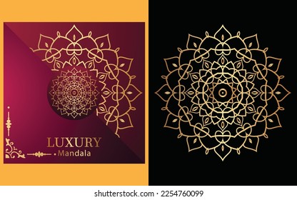 luxury ornamental mandala design background in gold color for yourself  