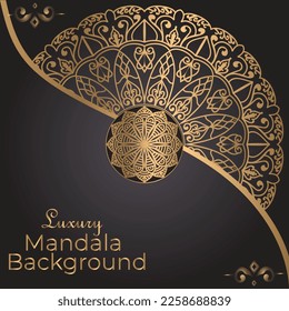 Luxury ornamental mandala design background template