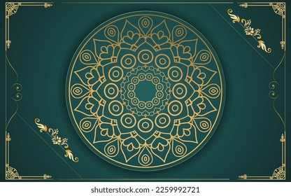 luxury ornamental mandala design background in gold color for yourself 