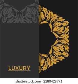 Luxury ornamental mandala design background in gold color