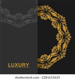 Luxury ornamental mandala design background in gold color